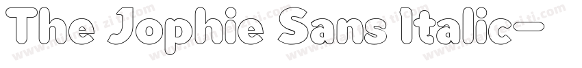 The Jophie Sans Italic字体转换